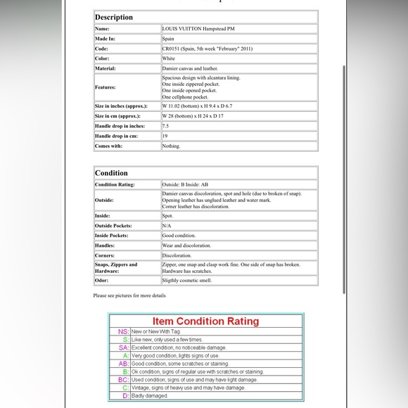 Louis Vuitton Tan and Cream Checkered Tote - Picture 16 of 16